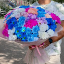 Букет гигант из цветных хризантем